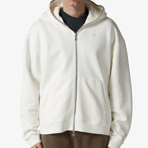 Air Jordan x Travis Scott Men’s Size M Full-Zip Sail Cactus Jack Heavy Hoodie - Picture 1 of 8